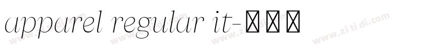 apparel regular it字体转换